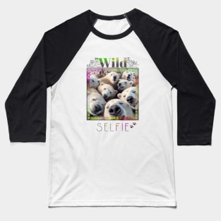 Polar Bear Arctic Wild Nature Funny Happy Humor Photo Selfie Baseball T-Shirt